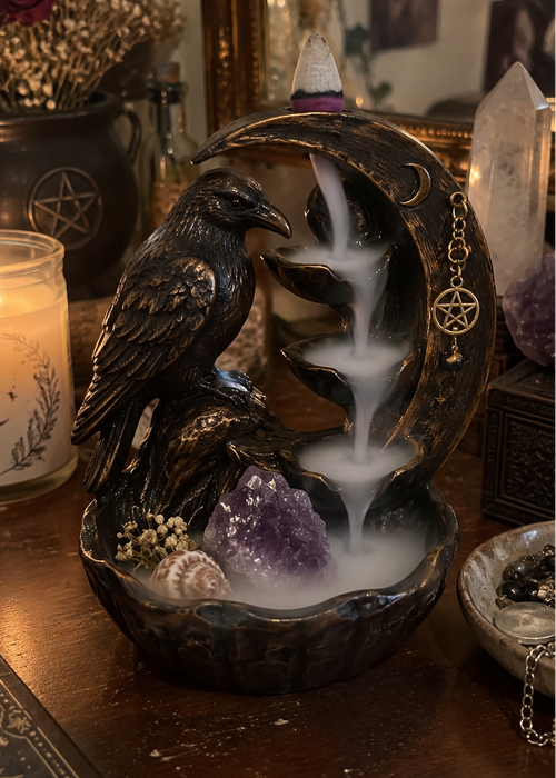 "Raven's Veil" Incense Holder